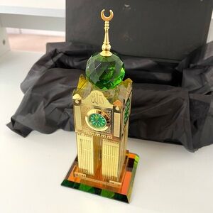 Crystal Makkah Clock Tower Decoration Piece ✨🌙